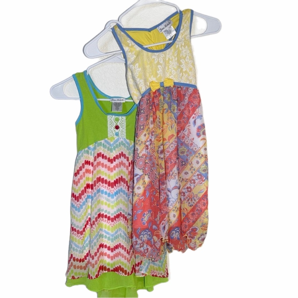 Jona Michelle Girls' Summer Tank Top Dresses Set of Two Size 8